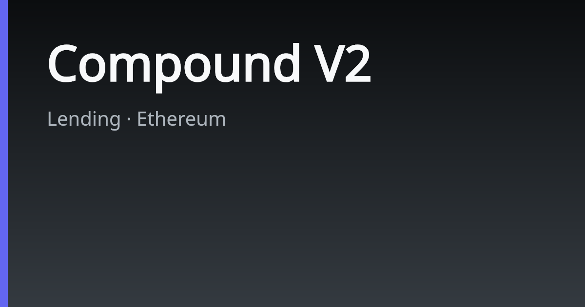 Compound V2 — Dapp DeFi
