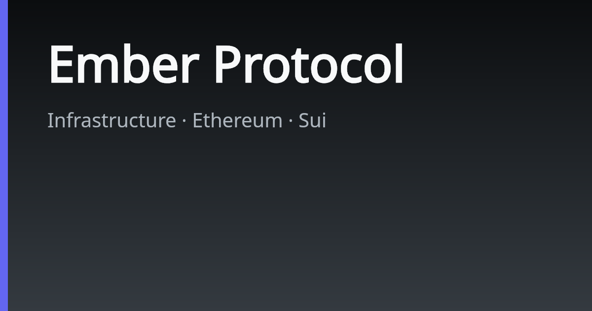 Ember Protocol — Dapp DeFi