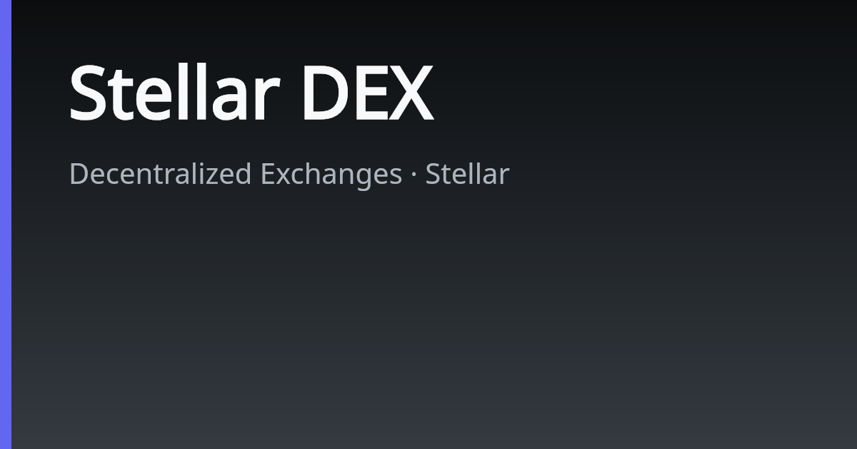 Stellar DEX — Dapp DeFi